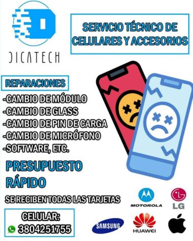 Accesorios y reparaciones de celulares