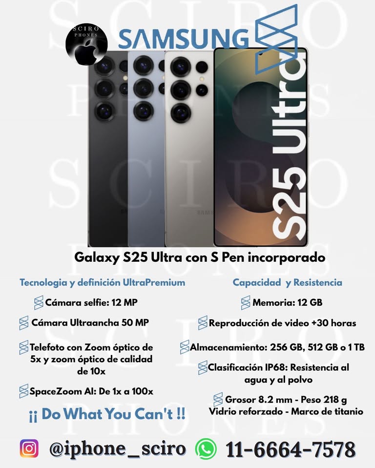 SAMSUNG S25 ULTRA – NUEVO EN CAJA SELLADA