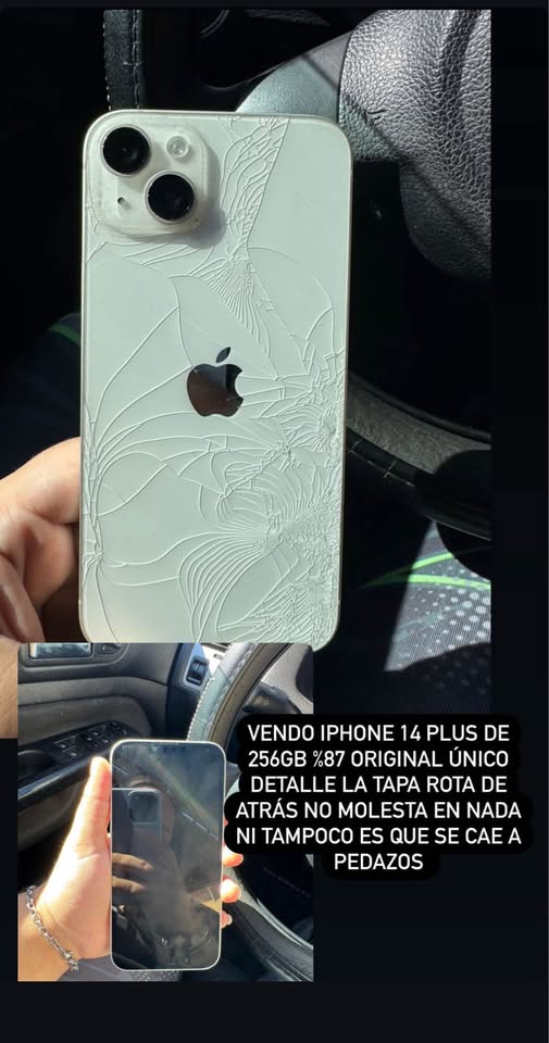 VENDO IPHONE 14 PLUS DE 256 GB BATERÍA AL 87% ORIGINAL