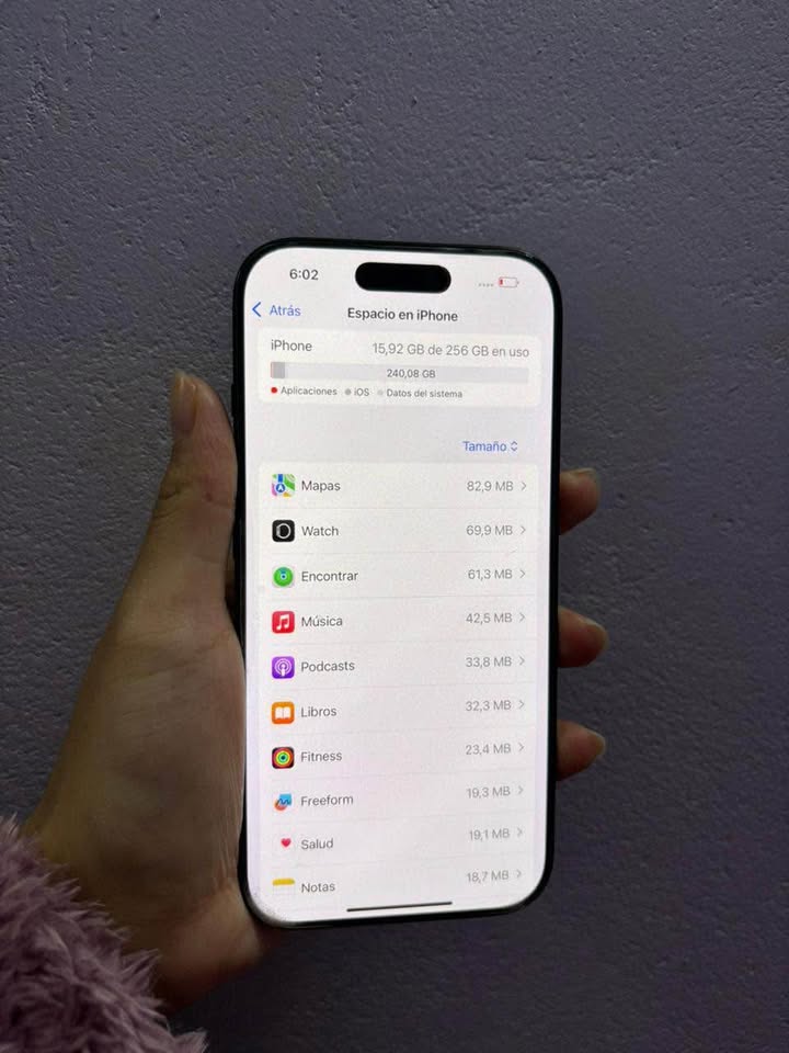 iPhone 16 Pro 256 GB Excelente Estado. (Chip físico)