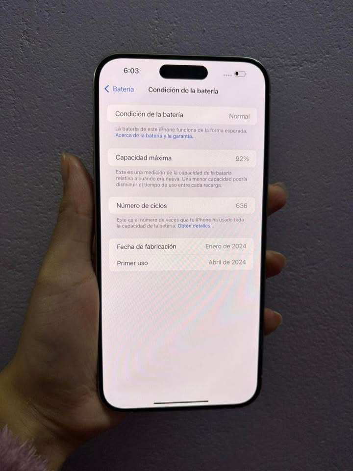 iPhone 15 Pro Max White 256 GB Excelente Estado✅ (Chip Físico)