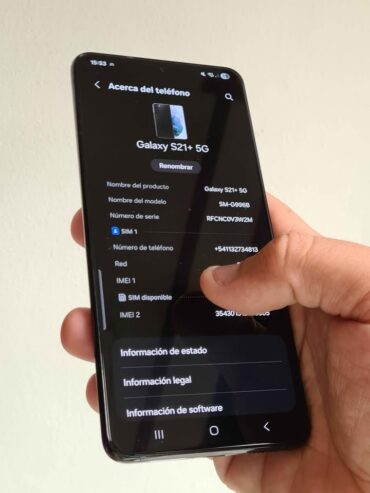 Vendo SAMSUNG S21 PLUS 5G LIBRE 128GB 8RAM COMPLETO NO PERMUTO