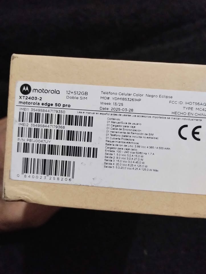 MOTOROLA EDGE 50 PRO 512GB 12 RAM SOLO VENDO