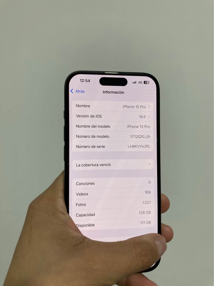 iPhone 15 Pro 128GB 98% de Batería impecable estado