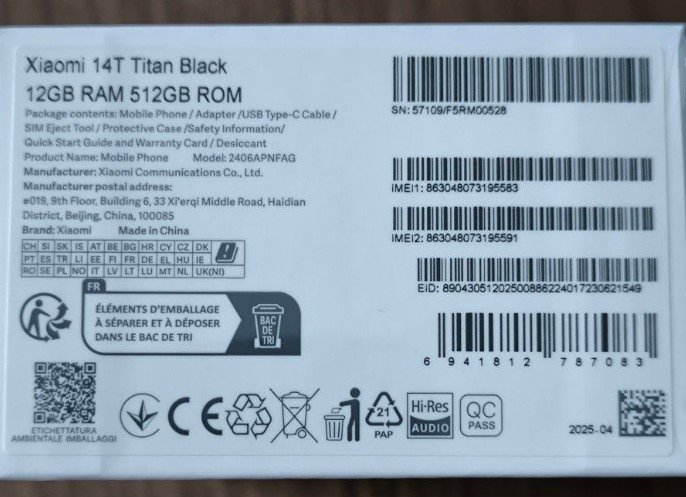 Xiaomi 14T Leica 5G NFC 12GB/512GB – NUEVO y SELLADO 📱