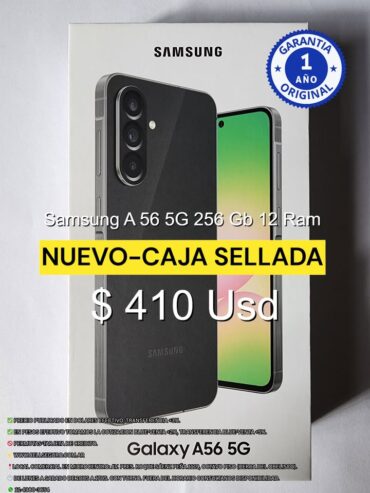 Samsung A 56 5G, 256 Gb 12 Ram Dual Sim Fisico