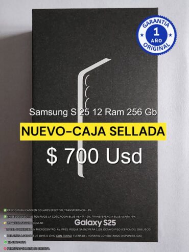 Samsung S 25, 12 Ram 256 Gb Dual Sim Fisico