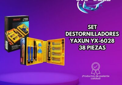 SET DESTORNILLADORES YAXUN YX-6028 38 PIEZAS