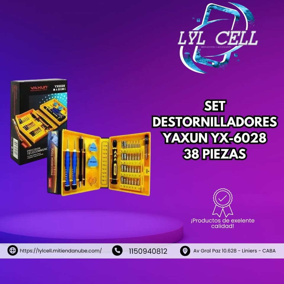 SET DESTORNILLADORES YAXUN YX-6028 38 PIEZAS