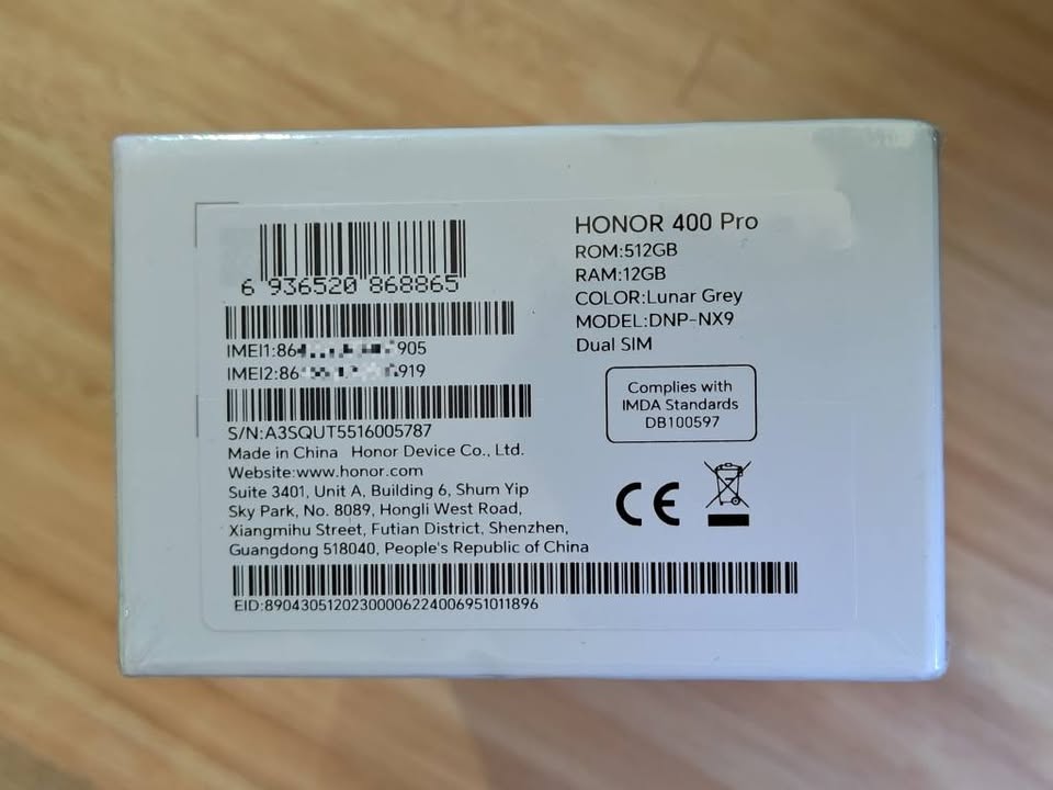 Honor 400 pro versión global 512gb 12gb sellado