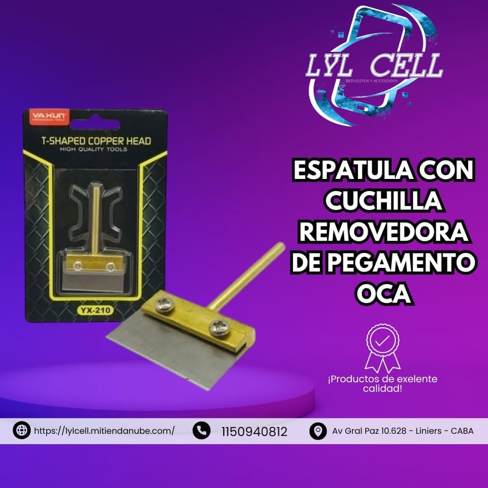 CUCHILLA NAVAJA TIPO ESPATULA QUITA PEGAMENTO OCA YAXUN