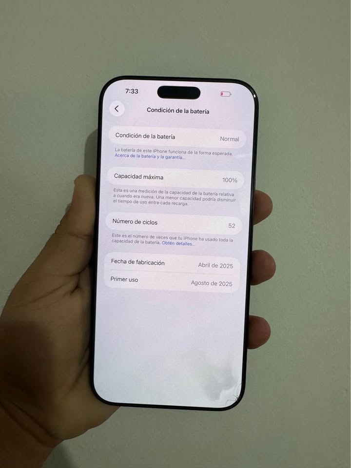 iPhone 16 pro Max, 100% batería, 256gb