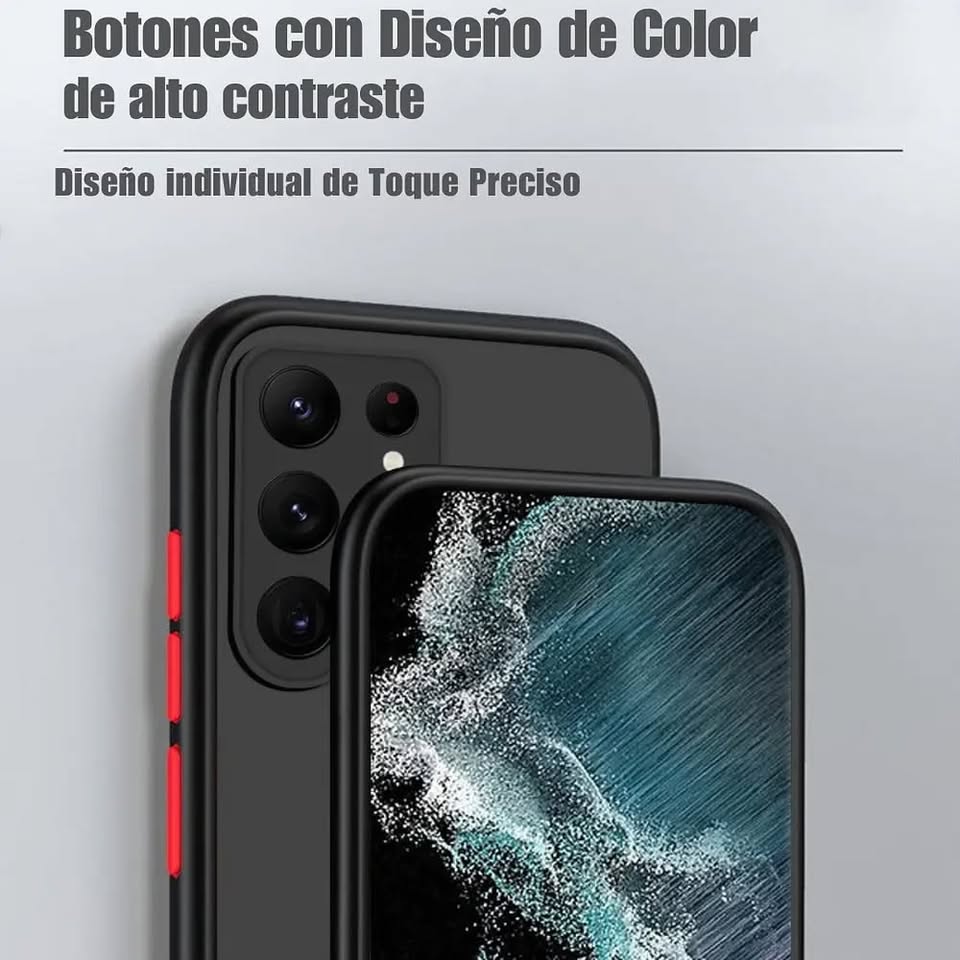 FUNDA SEMITRANSPARENTE ANTIGOLPES CON ACABADO MATE PARA SAMSUNG
