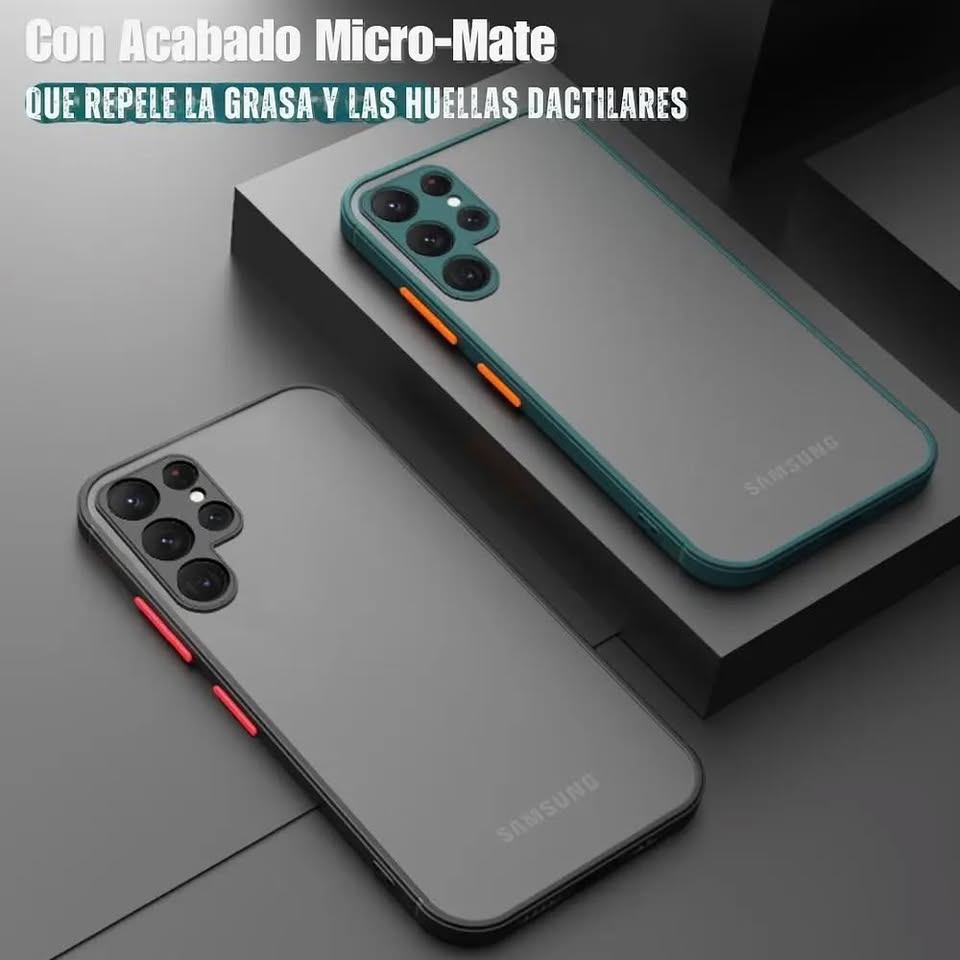 FUNDA SEMITRANSPARENTE ANTIGOLPES CON ACABADO MATE PARA SAMSUNG