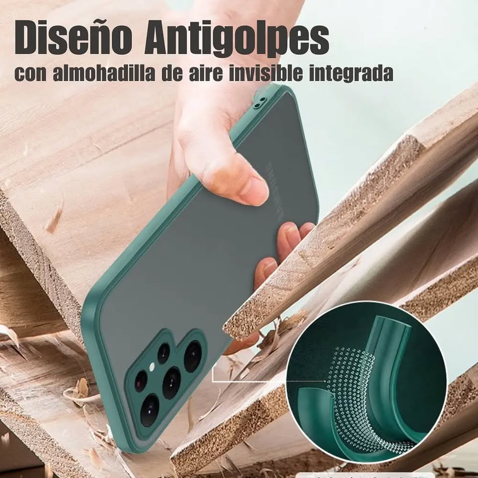 FUNDA SEMITRANSPARENTE ANTIGOLPES CON ACABADO MATE PARA SAMSUNG