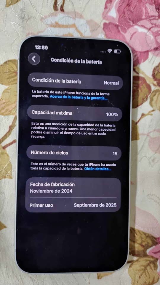 Vendo IPhone 16e Libre 128 GB 100%