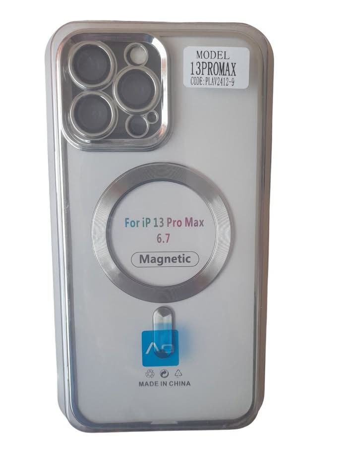 FUNDA IPHONE MAGNETICA METALIZADA CON VIDRIO DE CAMARA