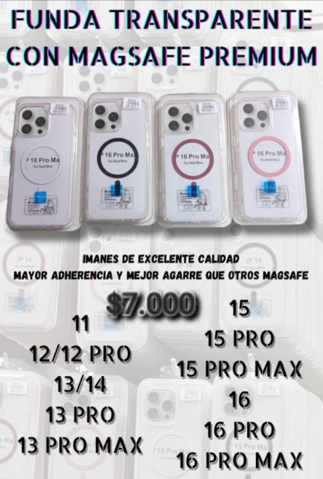 FUNDA TRANSPARENTE MAGNETICA PARA IPHONE