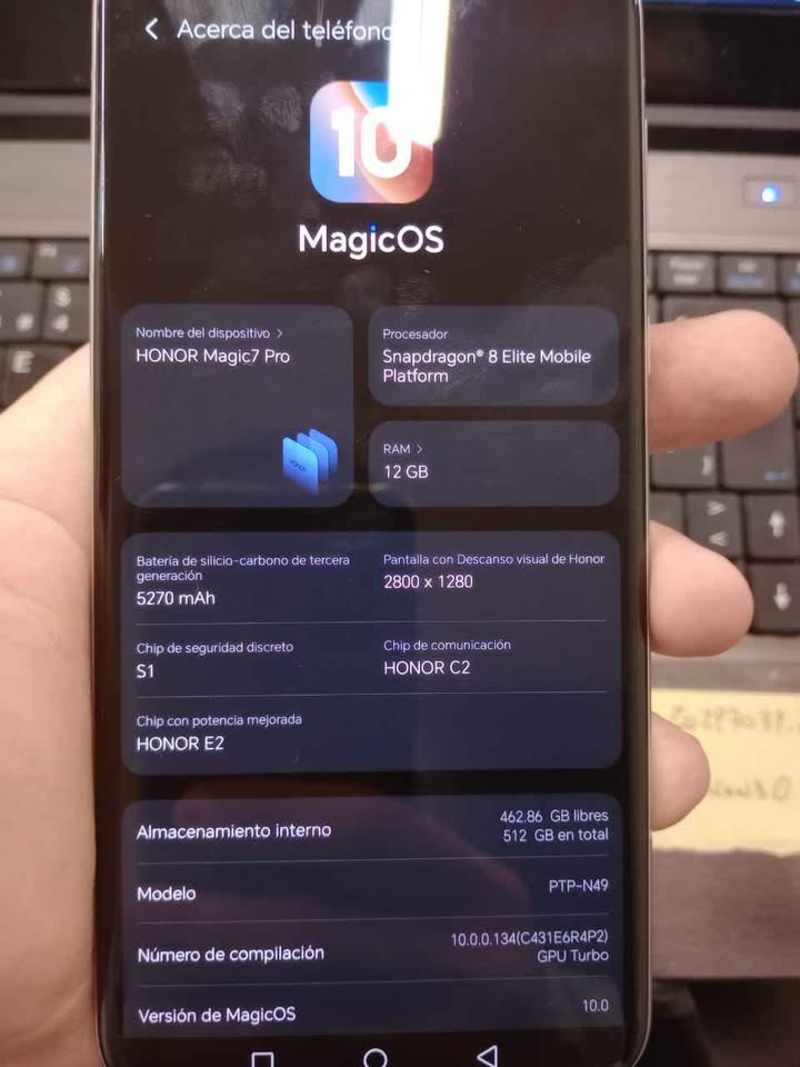 VENTA] [PERMUTA] Honor Magic 7 Pro versión 12/512 global, en caja completo, impecable. Valor en USD