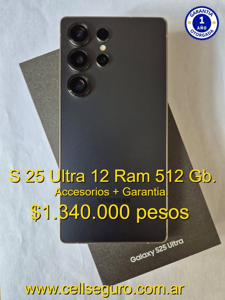 Samsung S 25 Ultra 12 Ram 512 Gb. Accesorios + Garantia.