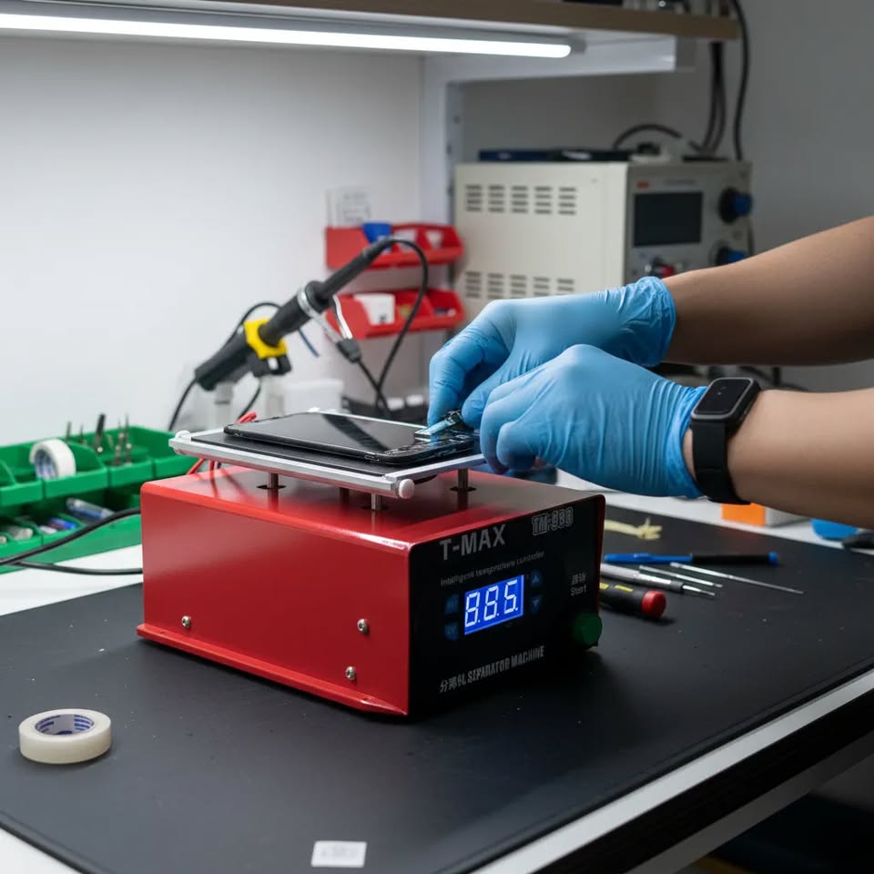 Plancha Separadora De Pantallas T-max 998 Con Bomba De Vacio