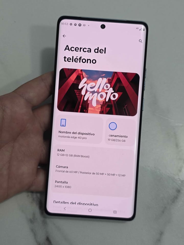 Motorola Edge 40 Pro Libre de fábrica para cualquier compañía 256gb de almacenamiento 12gb+12gb ram