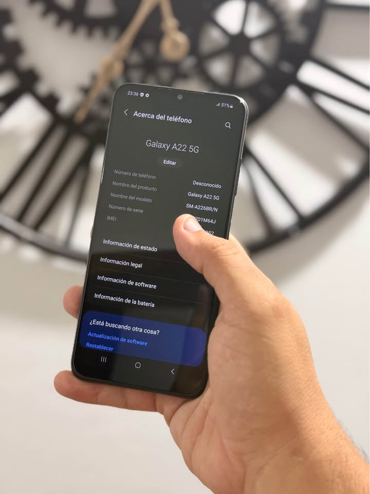 Vendo Samsung A22 libre 128gb 4ram 5G huella NFC IMPECABLE, NO PERMUTO
