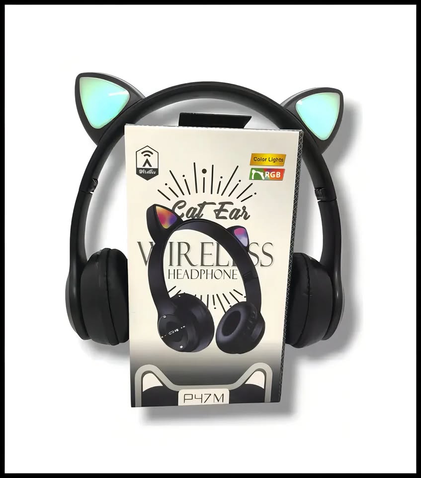 Auriculares Bluetooth Orejas Gatito RGB Oferta