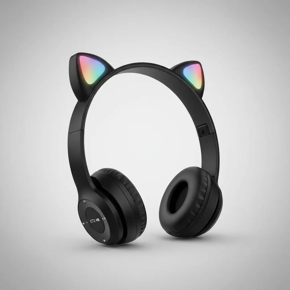 Auriculares Bluetooth Orejas Gatito RGB Oferta