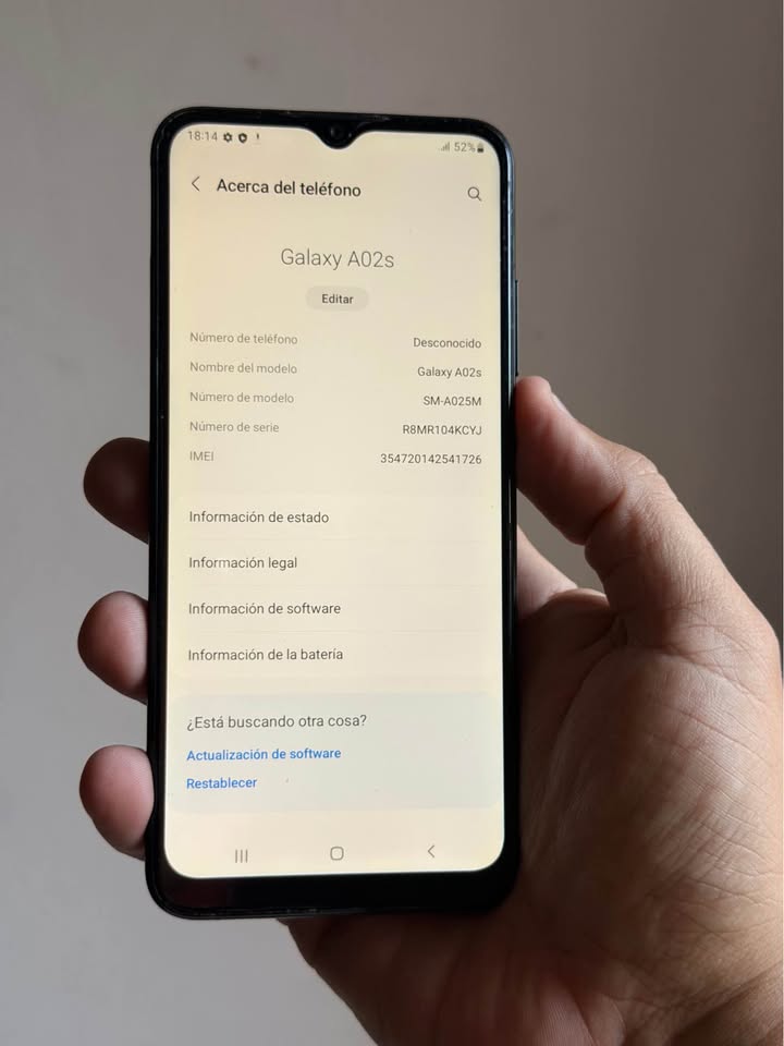 Vendo Samsung A02S libre 64gb 4ram huella , IMPECABLE , NO PERMUTO