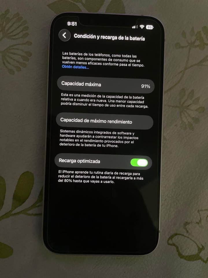 IPHONE 14 PÚRPURA 256GB MEMORIA INTERNA BATERÍA 91%
