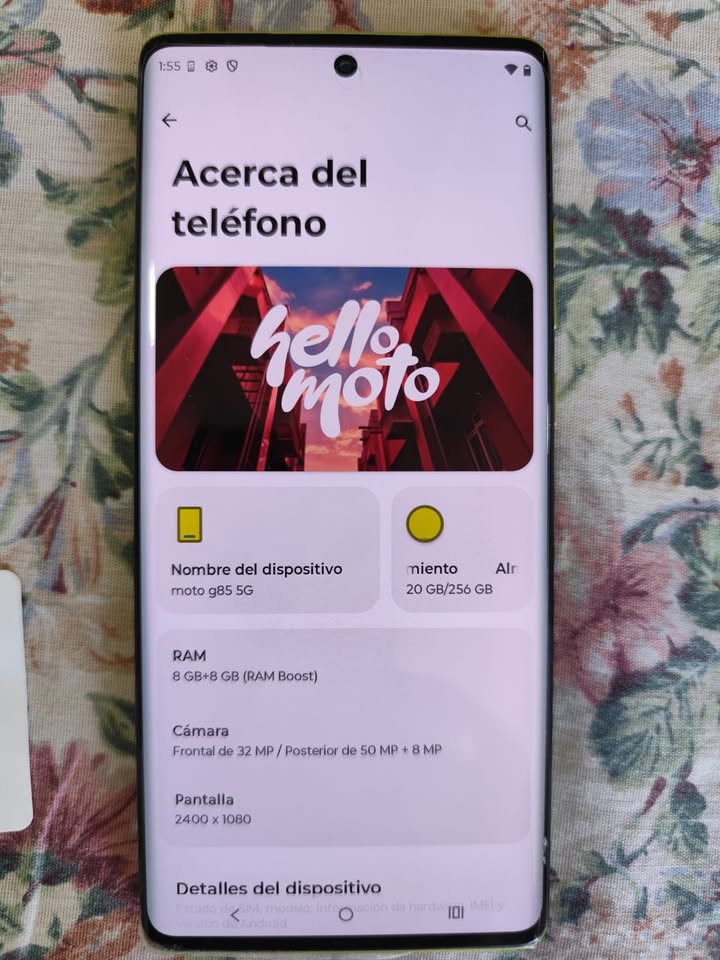 Vendo Motorola G85 5G.-
