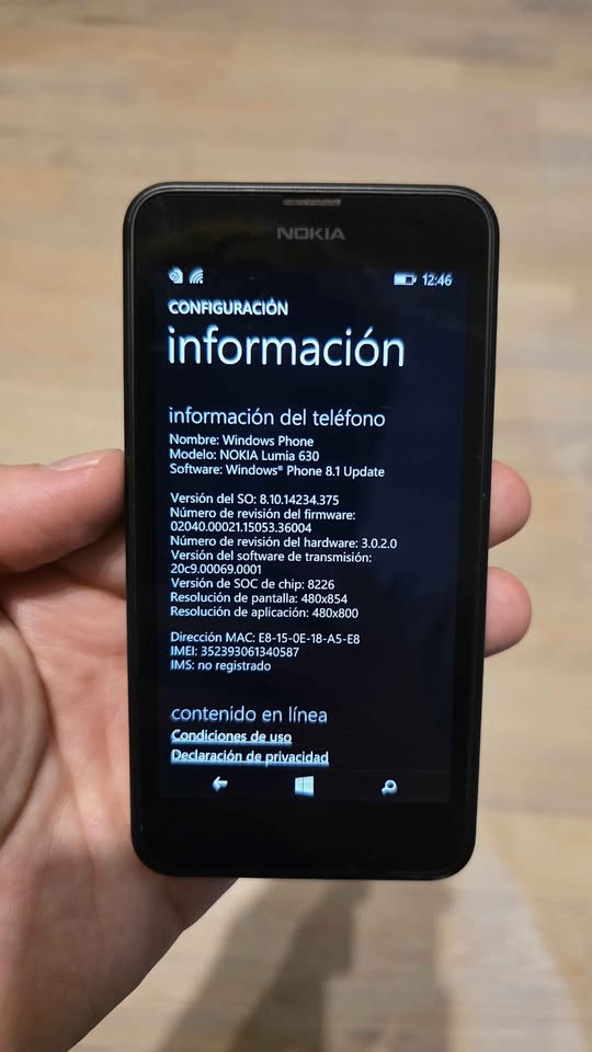 NOKIA LUMIA 630 LTE 8GB SOLO PERSONAL EN BUENAS CONDICIONES