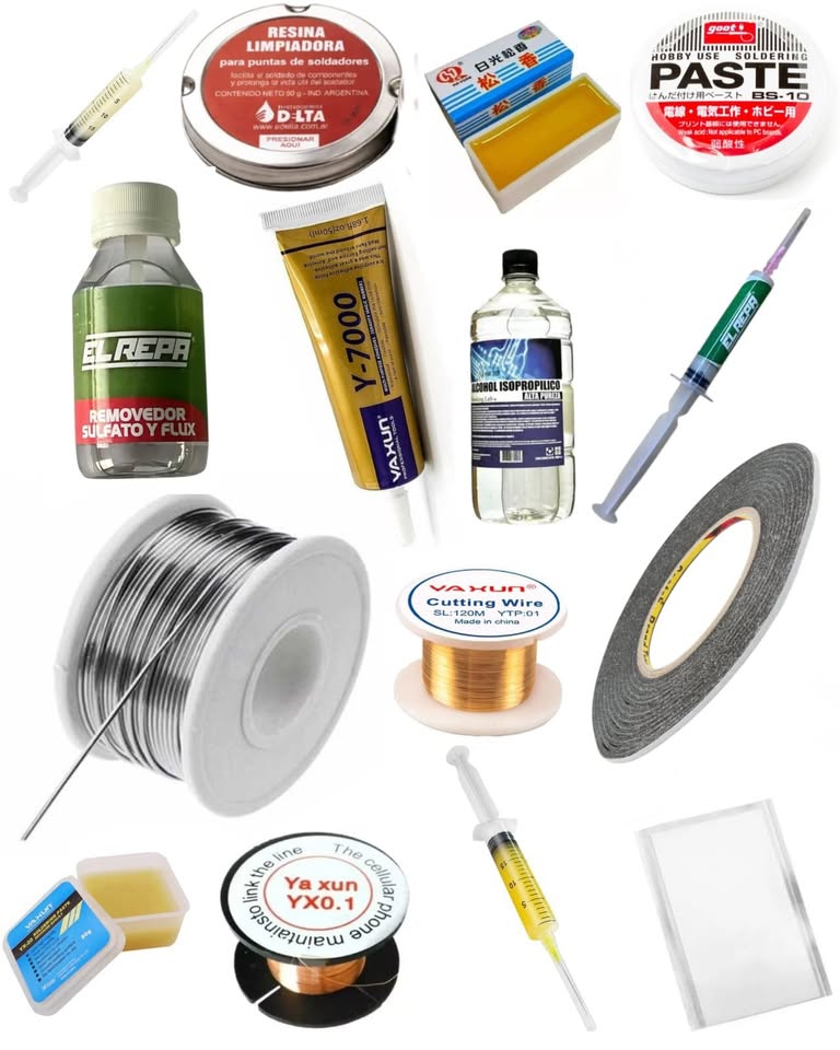 COMBO INSUMOS SERVICIO TECNICO CELULARES ELECTRONICA