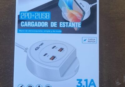 CARGADOR VERTICAL 3.1 TOMA MULTIPLE CON PUERTO USB