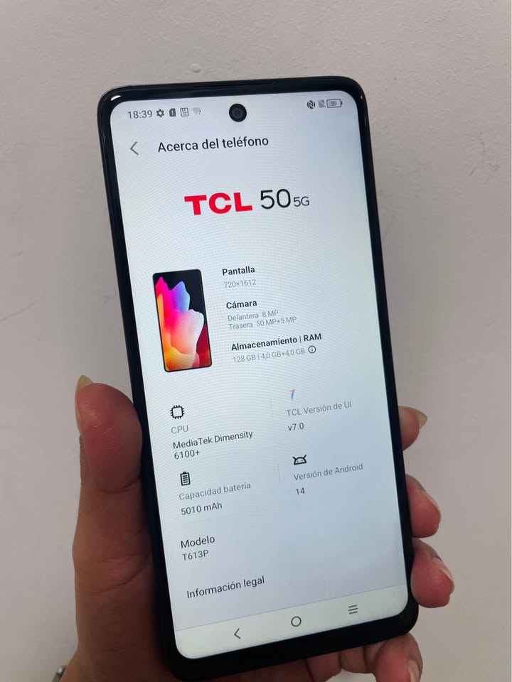 TCL 50 5G 128 GB Libre ✅