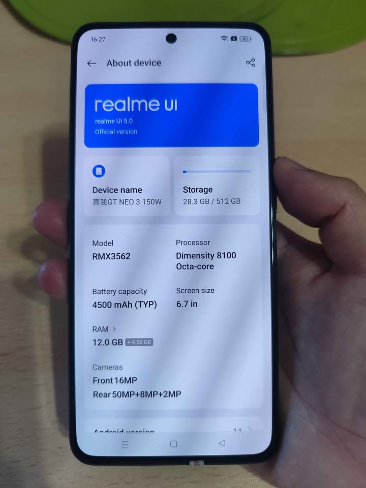 Realme GT Neo 3 impecable 512GB 16GB RAM Libre de fábrica $200.000