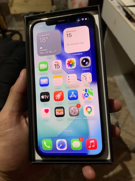 iPhone 12 Pro Gold en caja 128gb 77% libre de todo sin detalles 350.000