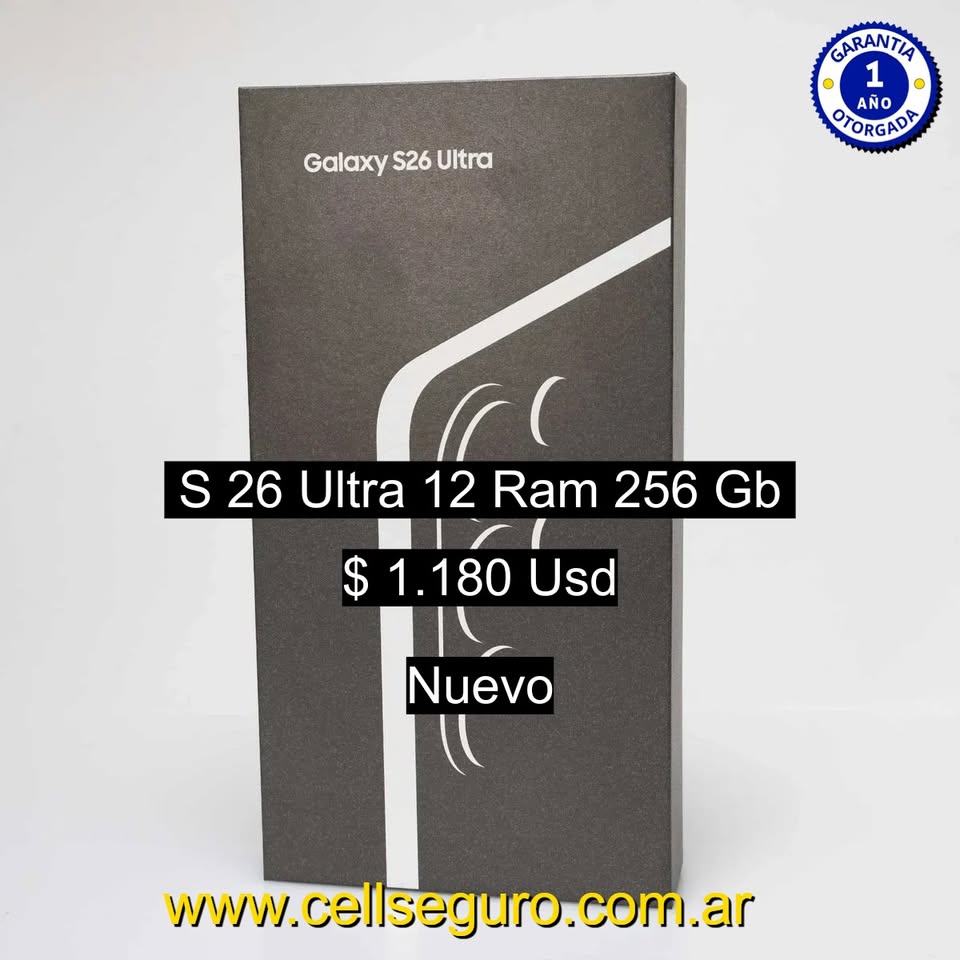 Samsung S 26 Ultra 12 Ram 256 Gb. Nuevo + Garantia.