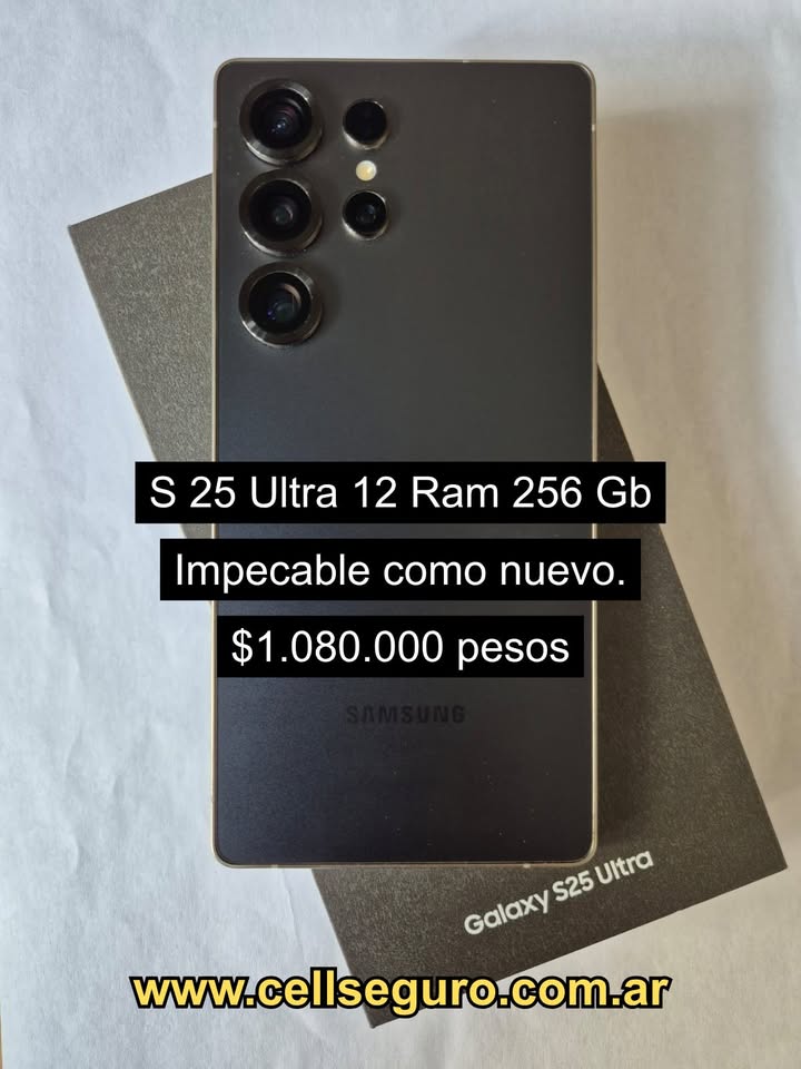 Samsung S 25 Ultra 12 Ram 256 Gb. Libre de Fabrica + Garantia.