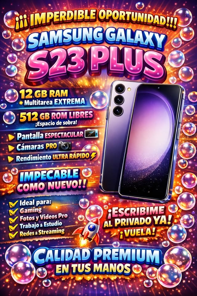 SAMGUNG GALAXY S23 Plus + libre para todas las compañias