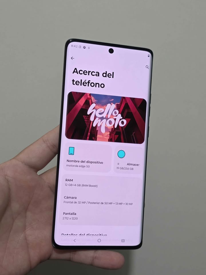 Moto Edge 50 Sólo Wifi 256gb de almacenamiento 12gb de ram