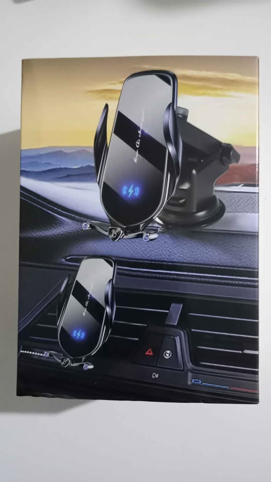 CARGADOR INALÁMBRICO CON SOPORTE PARA AUTO Y SENSOR INTELIGENTE. FJ21. NUEVO! ✅