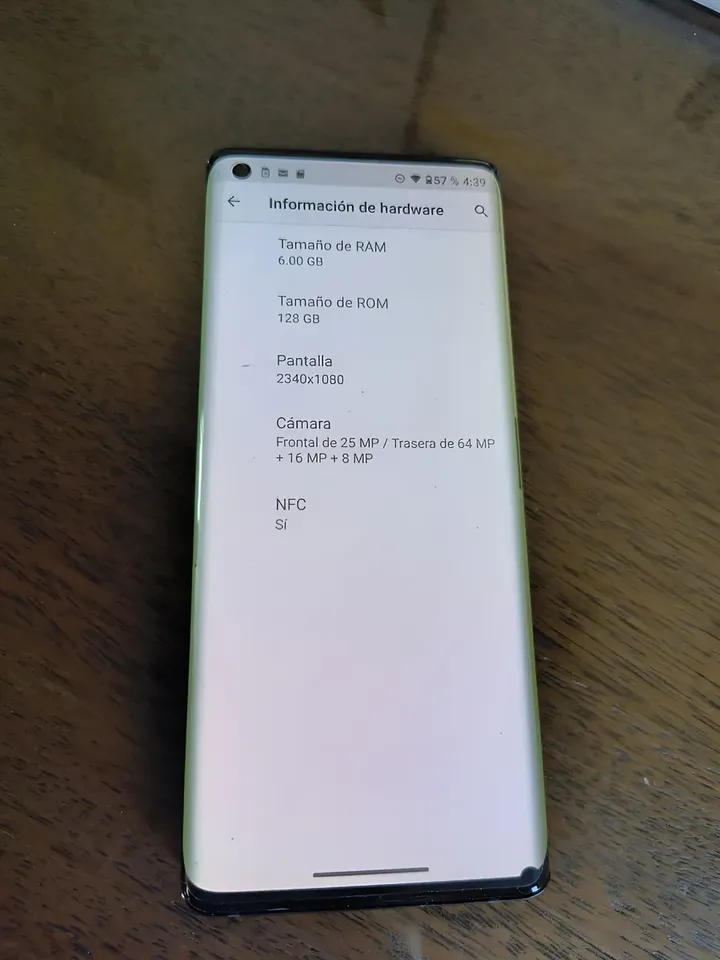 Moto Edge Curvo 128gb,ram 6gb Liberado Usado Funcionando (Usado)