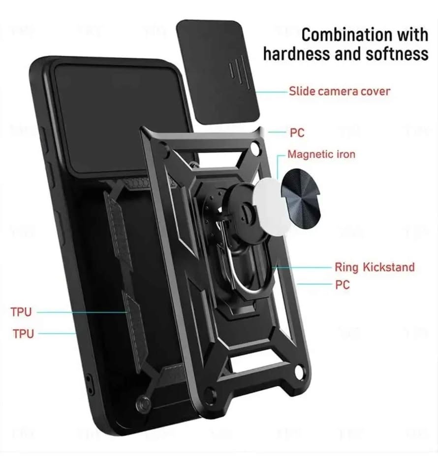 Funda Resistente Antigolpes para Xiaomi POCO F7 con Anillo magnético – Funda Rugged Armor