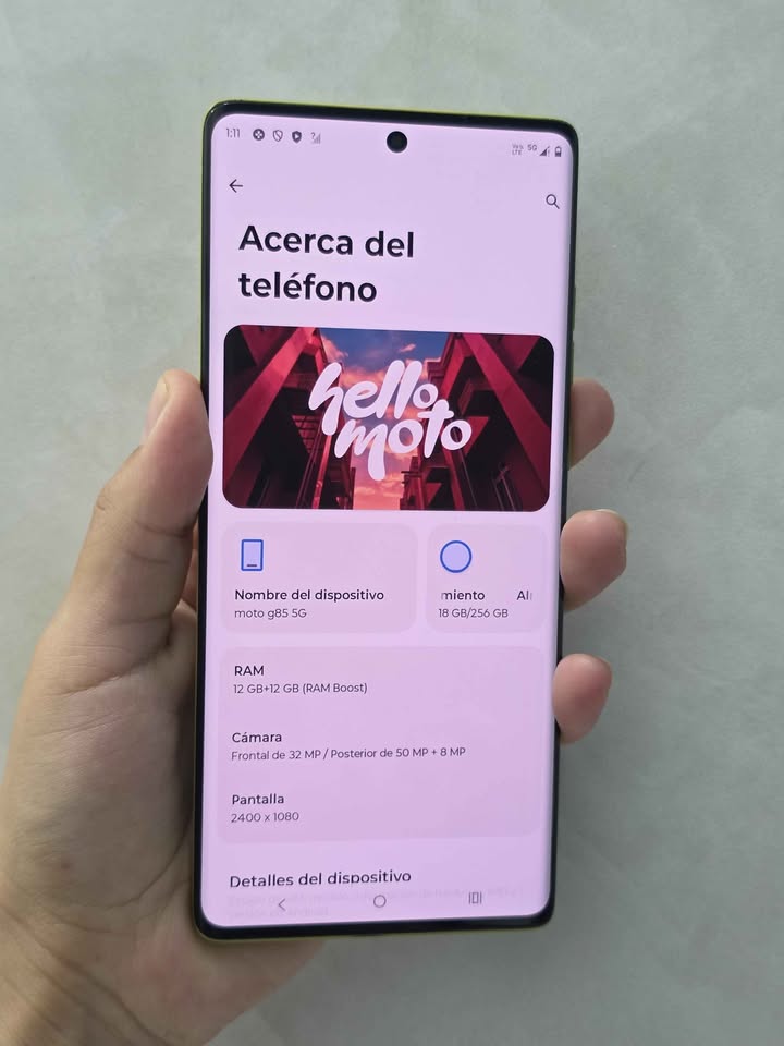 Motorola G85 5g Libre de fábrica, 256gb de almacenamiento 12gb de ram.