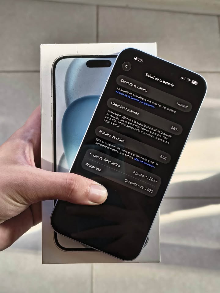 iPhone 15 plus 86%🔋 Recibo menor.