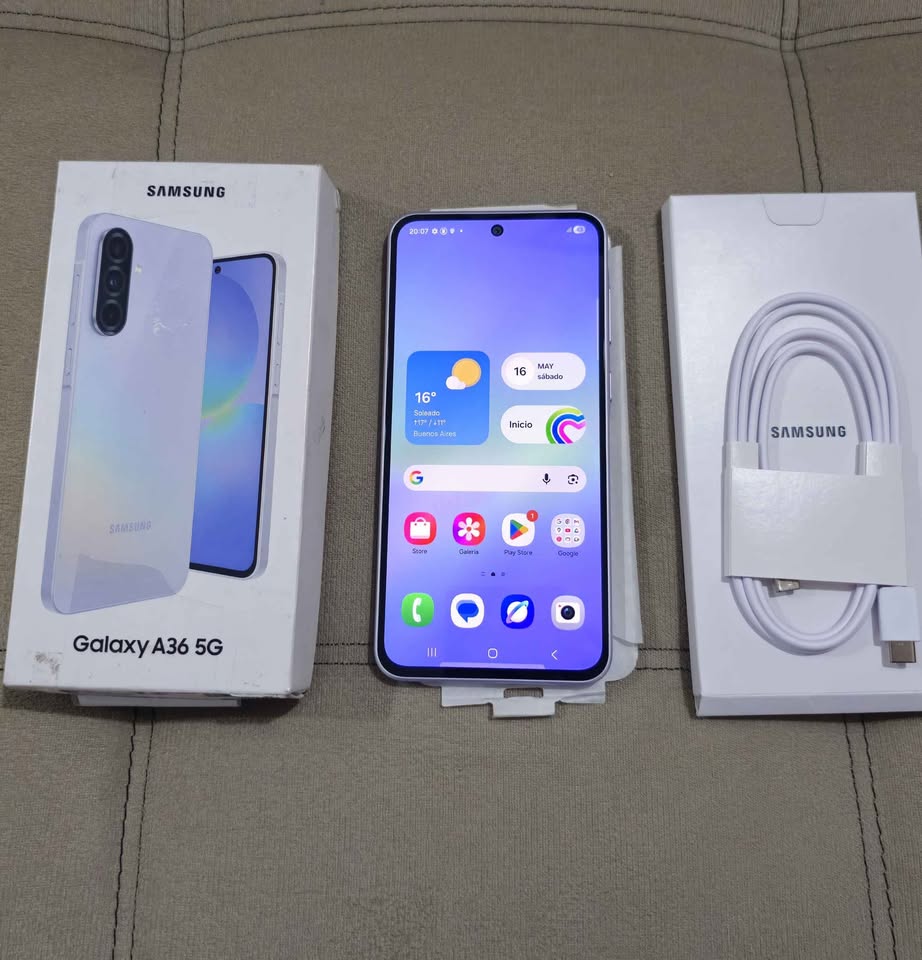 Vendo Samsung A36 5G libre 256gb 8ram IMPECABLE COMPLETO , NO PERMUTO