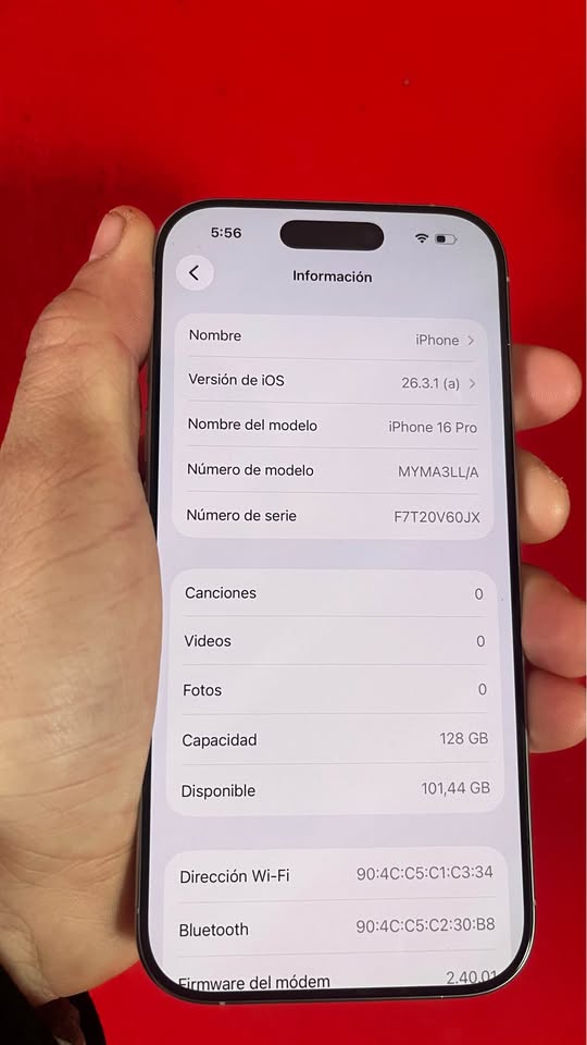 📱 iPhone 16 Pro – 128 GB 🧠 $1.000.000 | SOLO VENTA 91% 🔋 | Libre Excelente estado, sin detalles