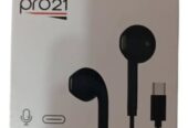 Auriculares Pro21 Para Celulares Con Micrófono In Ear Negro
